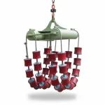 Flexibler Rollengurt (Cradle) mit Polyurethan-Rollen für das schonende Anheben und Verlegen von Rohrleitungen als Freisteller.