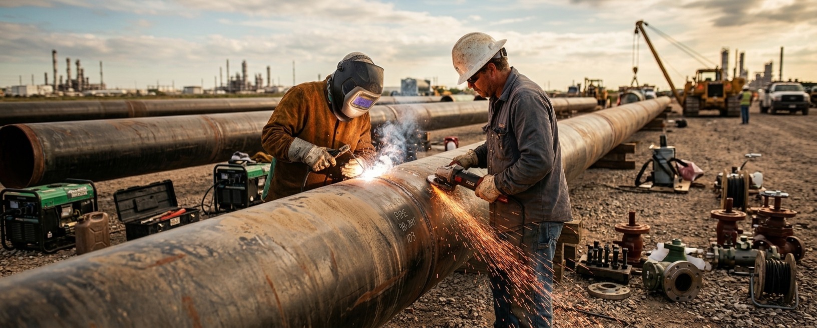 Energy transmission pipelines ETL 182 and ETL 179.200: DN 1400 and DN 900